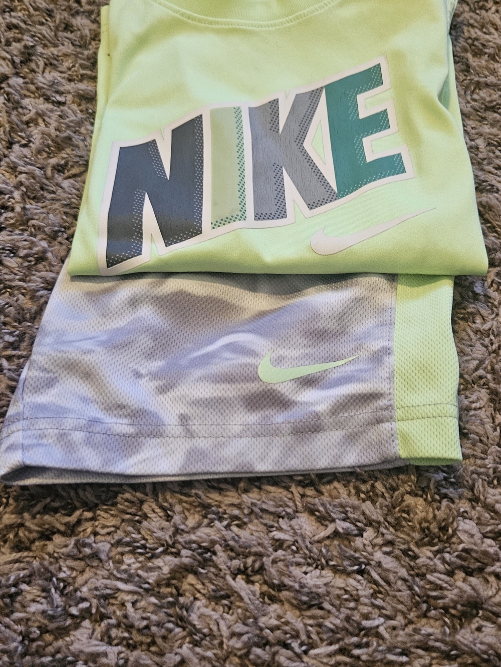 Nike Boy's Mint Green Athletic Short Set